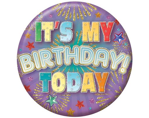 5.5cm HAPPY BIRTHDAY OPEN JUVENILE BADGE 6S
