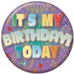 5.5cm HAPPY BIRTHDAY OPEN JUVENILE BADGE 6S