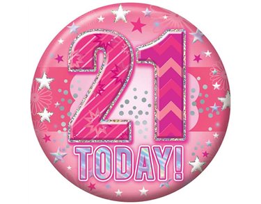 5.5cm AGE 21 FEMALE BADGE 6S