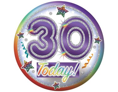5.5cm AGE 30 MALE BADGE 6S
