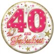 5.5cm AGE 40 FEMALE BADGE 6S