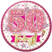 5.5cm AGE 50 FEMALE BADGE 6S