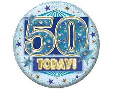 5.5cm AGE 50 MALE BADGE 6S