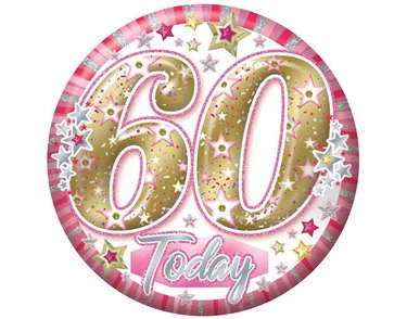 5.5cm AGE 60 FEMALE BADGE 6S