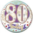 5.5cm AGE 80 OPEN BADGE 6S