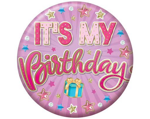 5.5cm FEMALE BIRTHDAY BADGE 6S
