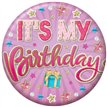 5.5cm FEMALE BIRTHDAY BADGE 6S