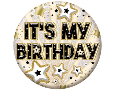 5.5cm OPEN BIRTHDAY BADGE 6S