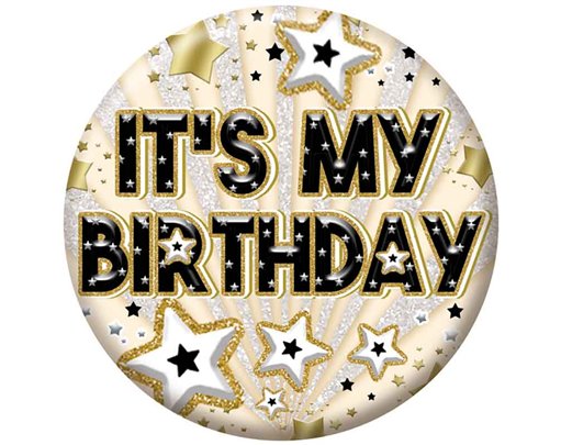 5.5cm OPEN BIRTHDAY BADGE 6S