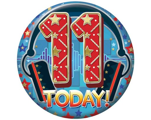 5.5cm AGE 11 MALE BADGE 6S