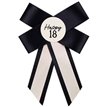 CREAM AND BLACK 18TH BIRTHDAY ROSETTE