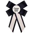CREAM AND BLACK 50TH BIRTHDAY ROSETTE
