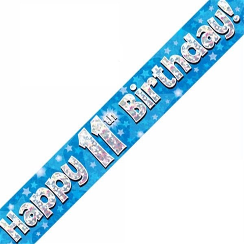 9FT 11TH BIRTHDAY BLUE BANNER