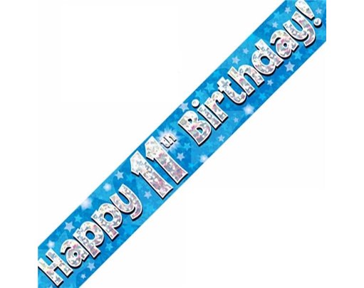 9FT 11TH BIRTHDAY BLUE BANNER