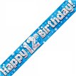 9FT 12TH BIRTHDAY BLUE BANNER