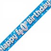 9FT 40TH BIRTHDAY BLUE BANNER