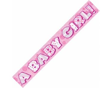 12FT BABY GIRL PRISMATIC BANNER