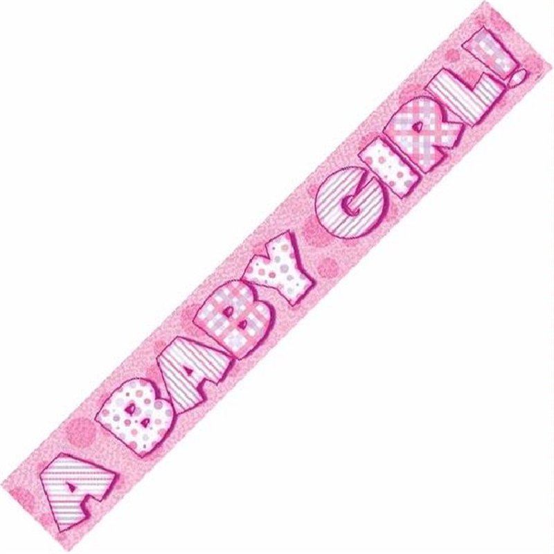 12FT BABY GIRL PRISMATIC BANNER