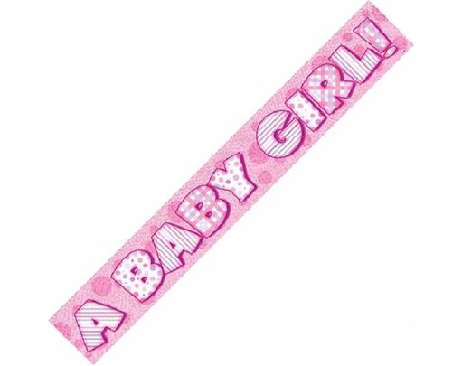 12FT BABY GIRL PRISMATIC BANNER