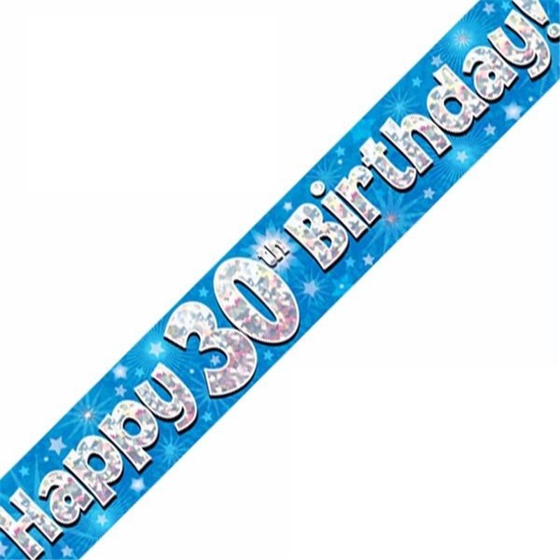 9FT 30TH BIRTHDAY BLUE BANNER