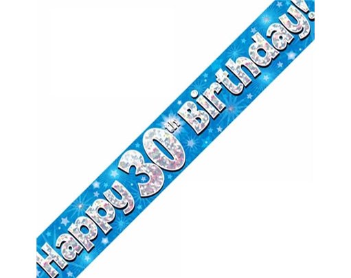 9FT 30TH BIRTHDAY BLUE BANNER