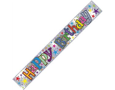 ADULT BIRTHDAY 9FT FOIL BANNER