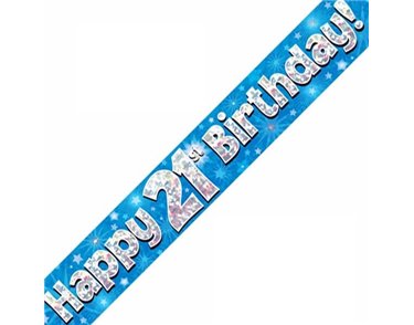 9FT 21ST BIRTHDAY BLUE BANNER