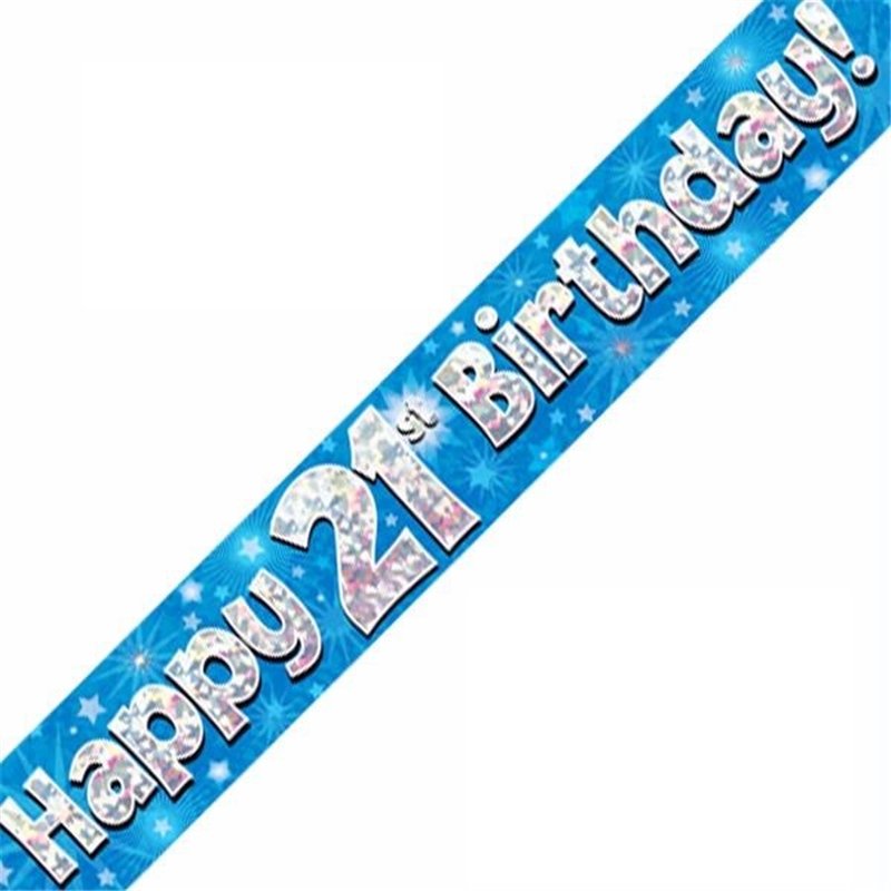 9FT 21ST BIRTHDAY BLUE BANNER