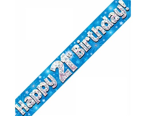 9FT 21ST BIRTHDAY BLUE BANNER