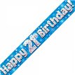 9FT 21ST BIRTHDAY BLUE BANNER