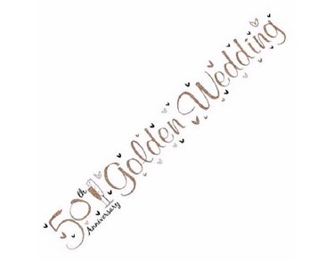 9FT GOLDEN ANNIVERSARY BANNER