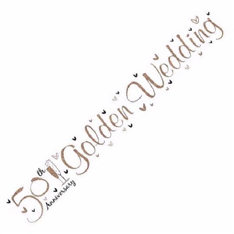 9FT GOLDEN ANNIVERSARY BANNER