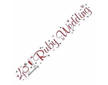 9FT RUBY ANNIVERSARY BANNER