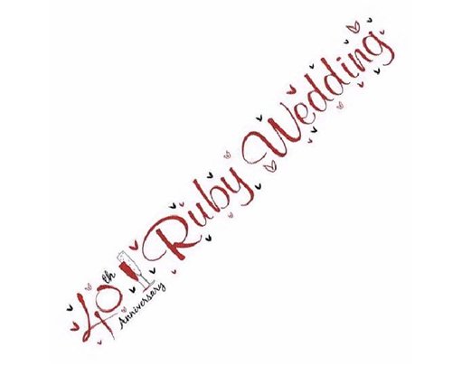 9FT RUBY ANNIVERSARY BANNER