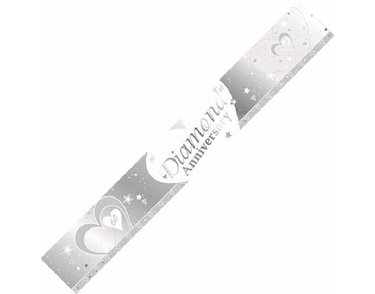 DIAMOND ANNI 9FT FOIL BANNER