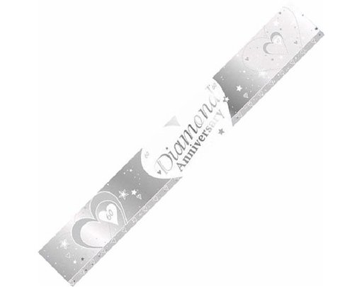 DIAMOND ANNI 9FT FOIL BANNER