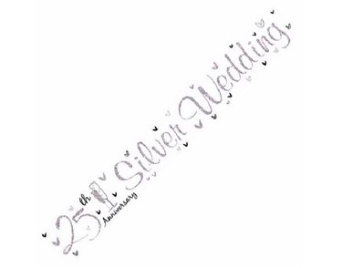 9FT SILVER ANNIVERSARY BANNER