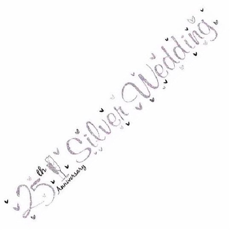 9FT SILVER ANNIVERSARY BANNER