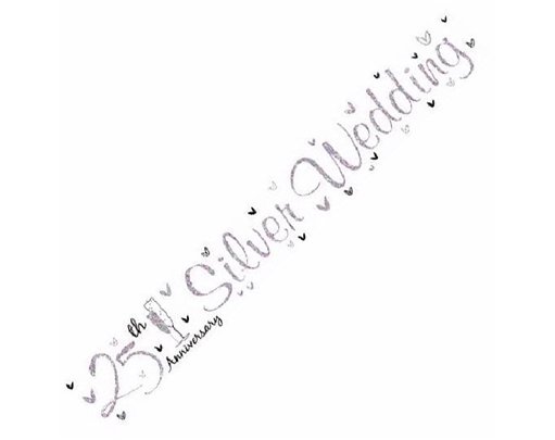 9FT SILVER ANNIVERSARY BANNER
