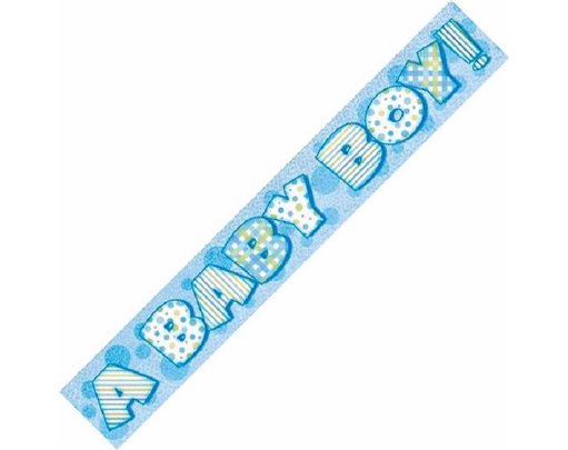 12FT BABY BOY PRISMATIC BANNER