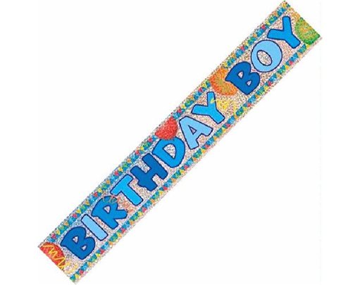 12FT B/DAY BOY PRISMATIC BANNER