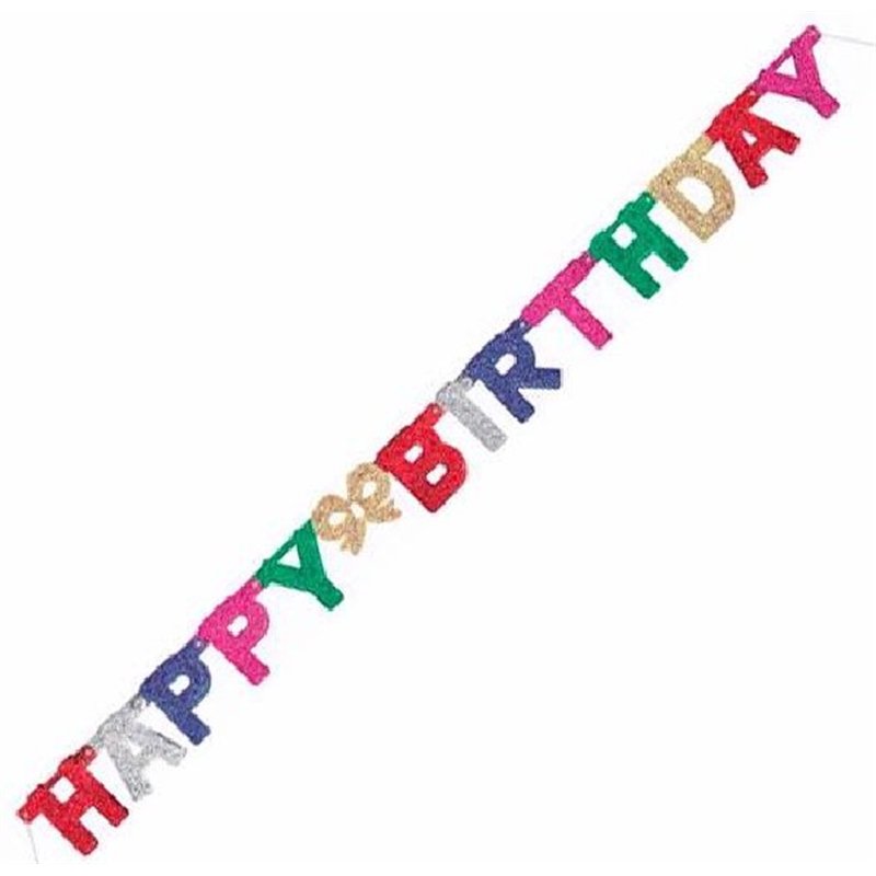 DELUXE GLITTER B/DAY JTD BANNER