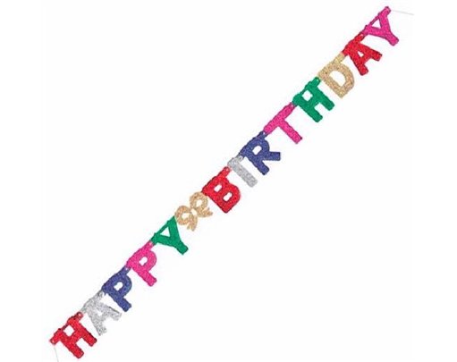 DELUXE GLITTER B/DAY JTD BANNER