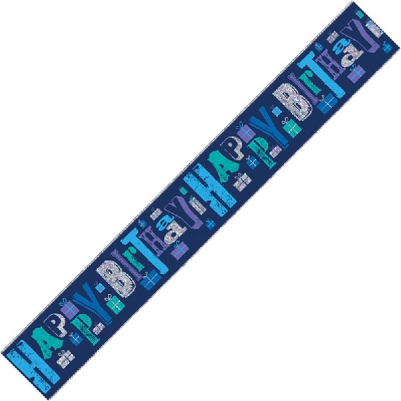BIRTHDAY 9FT FOIL BANNER
