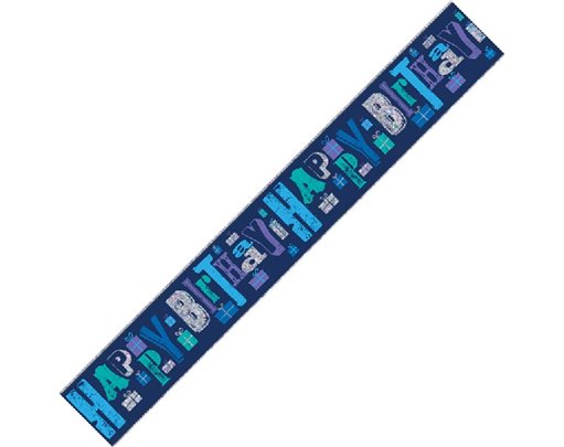 BIRTHDAY 9FT FOIL BANNER