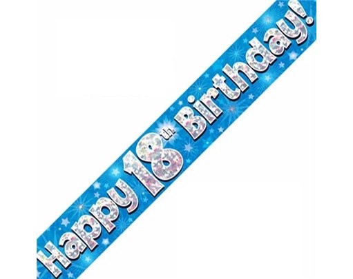 9FT 18TH BIRTHDAY BLUE BANNER
