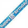 9FT 18TH BIRTHDAY BLUE BANNER