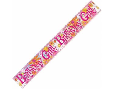 12FT B/DAY GIRL PRISMATIC BANNER