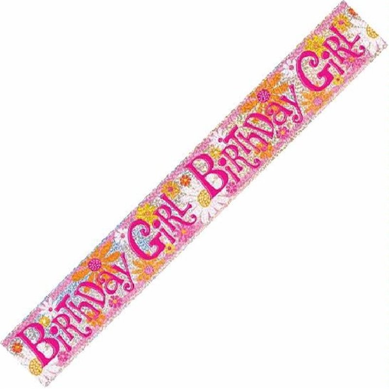 12FT B/DAY GIRL PRISMATIC BANNER