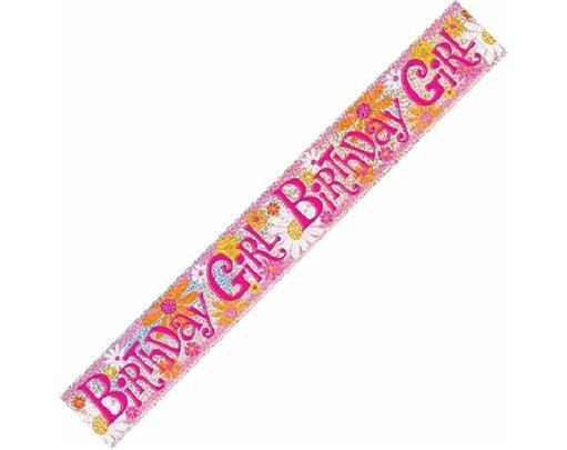 12FT B/DAY GIRL PRISMATIC BANNER